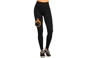 orbiz (2 paia di leggings termici da donna in pile a vita alta, resistenti all'acqua, invernali, caldi, per uso quotidiano, colore nero