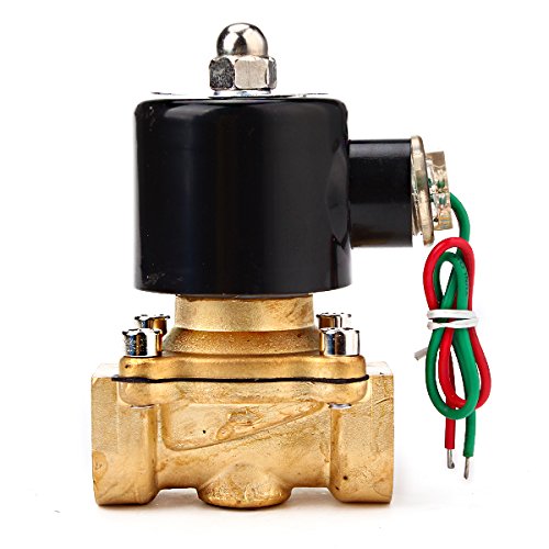 BQLZR AC 220V 3/4"" Electric Solenoid Valve Gas Water Fuels Air Black