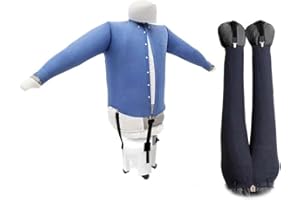 EOLO Bügelpuppe SA04 R INOX energiesparendes Modell mit 4 Rädern trocknet und bügelt automatisch Hemden Blusen Polos Pullovern Hosen Jeans mit warmer Luft Bügelstation 2 Programme A++