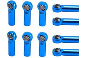 Dasing 10 PièCes MéTal M3 Lien Biellette de Direction Biellette de Direction pour 1/10 RC Voiture Chenille AXIAL SCX10 D90 D110 CC01,Bleu