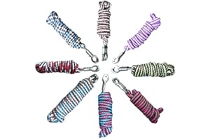 BRAMA WEST Brama-West - Caja de pesca para caballos, ponis, shetty, 10 unidades, con gancho de pánico, longitud 2 m, mezcla de colores