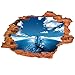 Produktbild Wandtattoos Wandbilder Blue Sky Sea Segelboot 3D Wandsticker Wohnzimmer Dekoration Kreativ Stereo Wandsticker 50 * 70cm