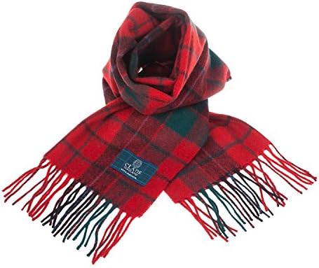 Clans Of Scotland Pure New Wool Scottish Tartan Scarf