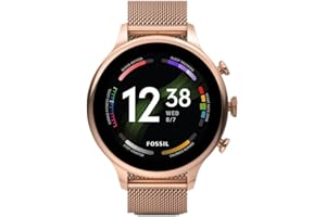 Fossil Damenuhr Touchscreen Smartwatch 6. Generation mit Lautsprecher, Herzfrequenz, NFC und Smartphone BenachrichtigunGen FTW6077