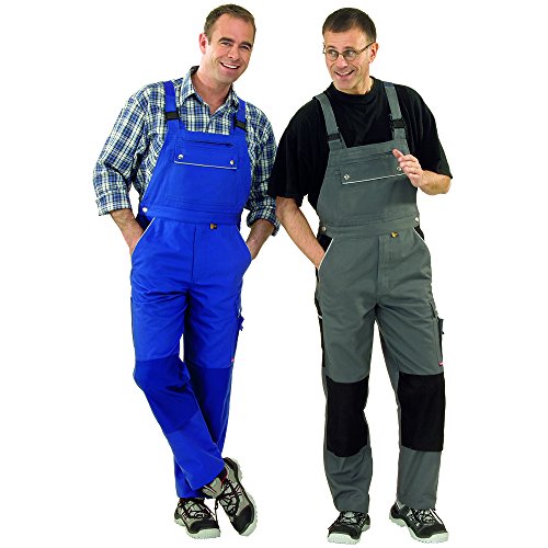 Planam Latzhose Canvas 320, Größe 56, grau / schwarz, 2133056 - 6