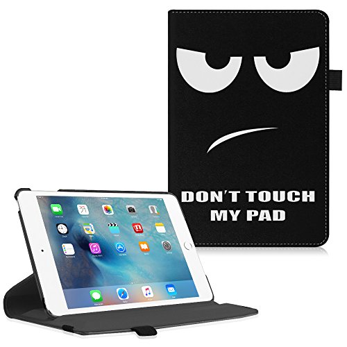 Fintie Apple iPad Mini 4 Hülle - 360 Grad Rotierend Stand Smart Cover Case Schutzhülle Tasche Etui mit Auto Schlaf / Wach Funktion für iPad Mini 4, Dont Touch