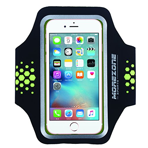 MOREZONE iPhone 6/6s/7 Handy Sportarmband Fitness Jogging Running Armband für Galaxy S7 S6 S5 Workout Laufen Arm band(geeignet für Handys unten 5.1 zolle)