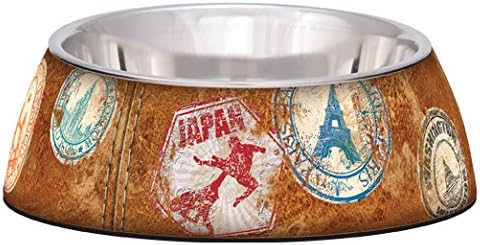Milano Bowl Traveler Bowl - Stainless Steel Pet Food Bowl With Non Slip Rubber Bottom - Suitable For Dogs And Cats - Bacteria Resitant And Dishwasher Safe - Small