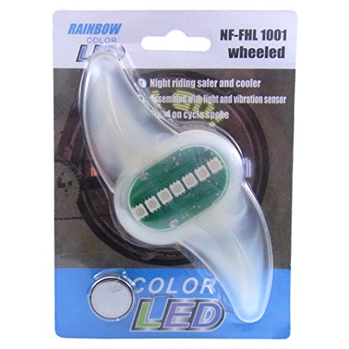 7-fach Multi-Color LED Fahrrad Speichenlicht mit 30 verschiedenen Mustern und Motiven - 9