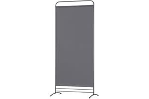 Angel Living Paravent 1 Panel Room Divider Protective Screen Wall Room Partition for Offices, Balcony, Bedroom, Outdoor Garden 81 x 180 cm Grey