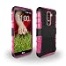 Produktbild LG G2 Case DRUnKQUEEn Heavy Duty Rugged Hybrid Armor Dual Layer Hard Shell Tire Tread Grenade Grip Combat Tyre Textured Cover with Kickstand
