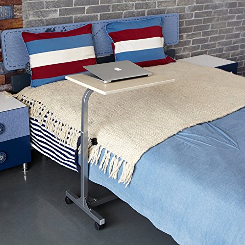 Aingoo Laptoptisch auf rollen Computertisch PC Tisch Notebooktisch Schreibtich bett Fr  hst  ckstisch Bestelltisch Laptop Betttisch Bett Table Desk 48