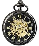 SEWOR Single Face Unisex-Taschenuhr mit mechanischem Handaufzug SEW265 (Schwarz)