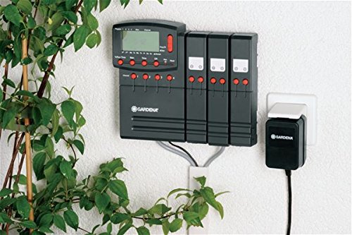 Gardena 1276-20 Bewässerungssteuerung Comfort 4040 modular, mit Netzausfallsicherung, automatisch, Indoor & Outdoor (Netzanschluss: 230V, Bewässerungszyklen pro Tag: 4, Sensoren Anschluss: Ja) - 4