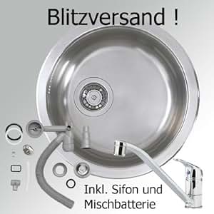 IKEA BOHOLMEN Round Sink + Mixer Tap + Accessories ...