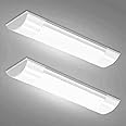 T&K TO-KING 2-Pack 1.3FT LED Batten Light,10W 1000LM 4000K, Surface/Ceiling Mount, 130° Beam Angle, for Shop/Office/Garage/Warehouse/Kitchen/Living Room