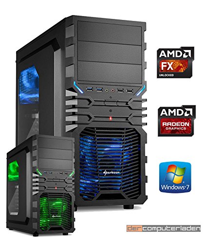 dercomputerladen Gamer PC System AMD, FX-6300 6x3,5 GHz, 32GB RAM, 2000GB HDD, Radeon RX580 -8GB, inkl. Windows 7 (inkl. Installation) Gaming Computer Büro Multimedia