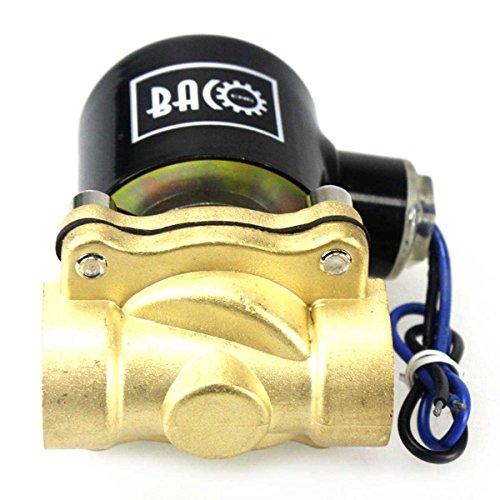 BACOENG DC12V 1/2″ Messing/Edelstahl Elektrisches Magnetventil Wasser Gas NC(1/4″ 3/4″ 1″) - 4