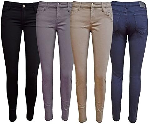 Ex MANGO Mango Mango Skinny Leg Mid Rise Jeans Short 27" Leg Size 12 Beige
