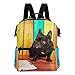 Produktbild Süß Französische Bulldogge leicht wasserdicht Polyester groß Kapazität Rucksack Campus Rucksack Reise Daypack