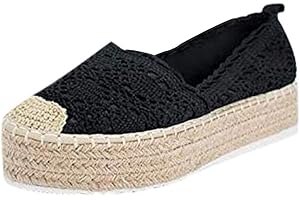 SUSENSTONE Chaussures Compensees Femme Soldes Mode Pas Cher Confortable Respirantes LéGèRes Confort Plateforme Espadrilles