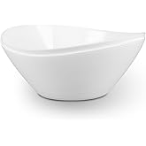 LaGlint 66 OZ Large Salad Bowl Set of 2, 1.95L Opal Glass 10 inch Lightweight Serving Dishes for Salad, Fruit, Kitchen Microw
