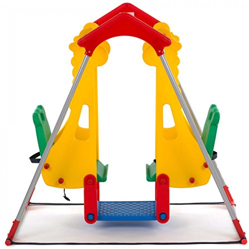 Baby Vivo Kids Swing Playground Children Play Area Garden with Double Swing for Outdoor and Indoor Zoo made of Plastic