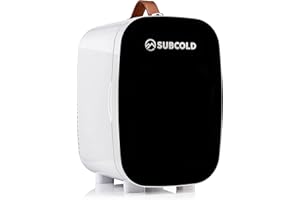 Subcold PRO6 Mini Fridge 6L / 8 Can – Quiet & Energy-Efficient, USB & AC Powered Small Fridges for Bedrooms, Car, Office, Travel | Portable Mini Fridge For Skincare, Beauty, Drinks & Snacks (Black)