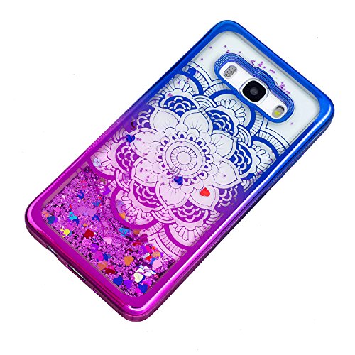 CLM-Tech Funda para Samsung Galaxy J5 2016 Carcasa TPU Silicona con l quido bling coraz n Case flor azul p rpura transparente reviews CLM-Tech Funda para Samsung Galaxy J5 2016 Carcasa TPU Silicona con l quido bling coraz n Case flor azul p rpura transparente