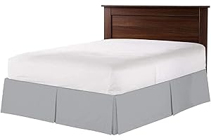 GEBIN Falda para Cama, Juego De Cama, Cubre Canapés para Somier ? Falda De Cama Tejido Microfibra Poliéster - Fuerte, Suave Y Duradero (Gris Claro,99x190+38cm)