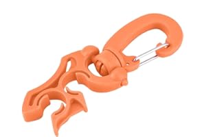 EQULUP Clip De Plongée sous-Marine, 9,9 X 3,7 Cm/3,9 X 1,5 Pouces Support De Tuyau Double BCD De Plongée Clip De Retenue De Régulateur À Dégagement Rapide Crochet De Boucle pour Plongée en Apnée
