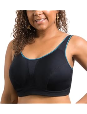 SYROKAN Damen Sport BH - ohne Bügel X Rücken Große Größen BH