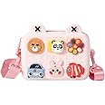 eErlik Cartoon Soft Silicone Bag: Waterproof Anti-Fall Stationery Storage Handbag | Cute Crossbody Shoulder Purse For Children, Students, Girls,Multi
