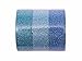 Produktbild Glitzer Klebeband Tape Basteltape zum Basteln im 3er Set 3 x 5m Blau Mix