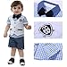 Wawoo®Fashion Gentleman Baby Boys Outfits Suits Clothing 3pcs Cotton Short Sleeve Shirt Waistcoat Short Pants Children's Summer Clothes