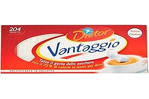 Dietor - MyDietor Vantaggio Zollette di Dolcificante Naturale, Senza Glutine - Box da 204 Zollette