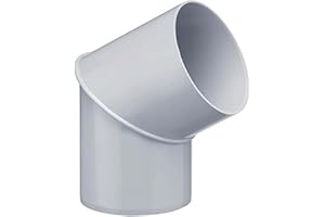 tubo de bajada codo 60 grados para tubo de bajada, PVC DN 100 Gris Pieza de unión accesorios canalón, fácil instalación, Made in Germany INEFA