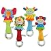 Demiawaking 22cm Developmental Animal Soft Stuffed Infant Baby Plush Toys Rattles Kids Activity Spiral Bed Strollers Toys Cradles