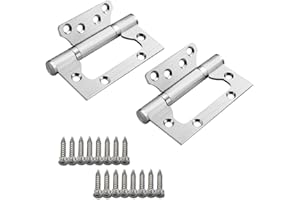 GKONGU Cardini per porte 100mm, 2 pezzi cerniere inox pieghevoli,cuscinetti a sfera silenziosi Cardini per porte in legno