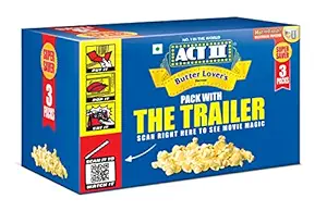 Act II Microwave Popcorn Butter Lovers, 297g (Pack of 3)