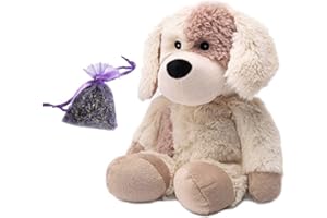 Warmies Intelex Microwavable Toys Puppy Sloth Elephant Hippo Heatable Warmer Soft Comforter Plus Lavender Filled Mini Bag (Junior Puppy)