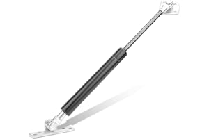 Agatige Verin à Gaz 100N, Universel Amortisseur à Gaz Charnière Levage de Porte, Verin Hydraulique avec Supports en L pour Meuble TV Extérieur, Camion, Auvent, Porte de Sous-Sol, Coffre(100N)