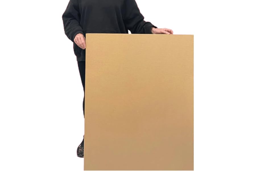 5pcs Corrugated Cardboard Sheets 762x1016mm| Lightweight Single Walled Large Cardboard Sheets | Biodegradable & Recyclable Corrugated Pads Dividers | Ideal For Packaging, Cushioning and Crafts