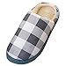 Produktbild Hausschuhe Warme Pantoffeln Damen Herren Winter Plüsch Stiefel Kariert DOLDOA