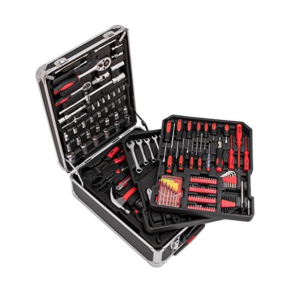 TRESKO Werkzeugkoffer 949 teilig | Werkzeugkasten | Werkzeugkiste | Werkzeugtasche | Werkzeug Set | Werkzeug-Trolley | Chrom-Vanadium Stahl – Bild 3