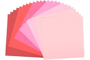 VAESSEN CREATIVE Florence Papel para álbumes de Recortes, 216 g, 30,5 x 30,5 cm, Paquete múltiple de 24 Hojas, Color Rosa, 30.5x30.5x0.7 cm