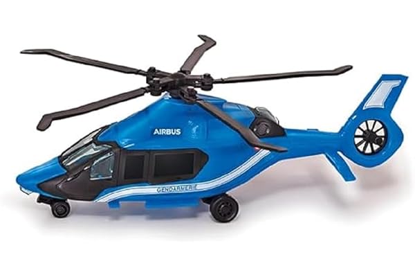 Dickie - Hélicoptère Gendarmerie Airbus 23cm - Echelle 1/24ème - Pâles à Rétro Friction - Dès 3 Ans - 203714022002