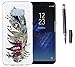 Produktbild Samsung Galaxy S8(2017) Neu Design Hülle mit Schwarz Smart Touch Stift Pen,ISENPENK Ultra Slim Silikon Soft TPU Leuchtende Case,Crystal Clear Transparent Nacht Bling Bling Glitzer Case,Wasserdicht Shockproof Anti Slip Stoßfest Protection Durchsichtig Handyhülle,Thin Silicon Nacht Glitter Shinning Cover Bumper Schutzhülle Tasche für Samsung Galaxy S8(2017) 5.8Zoll-[Feder]+Schwarz Smart Touch Stift Pen