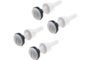 OTOTEC Juego de 4 pernos para tanque inodoro M10 para la mayoría de cisternas de inodoro, cisterna de plástico blanco, kit de sellado de fijación