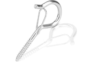 MOGADEE® 10 Stück Schraubhaken M6, Haken zum Schrauben, Deckenhaken Schwerlast mit Schrauben, Schraubhaken mit Sicherung,für Hängematten, Markisen, Hängesessel, Schaukelstühle, Festkabel, Blumenampel